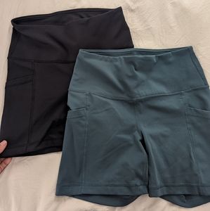 Yogalicious biker shorts with pockets (set of 2)